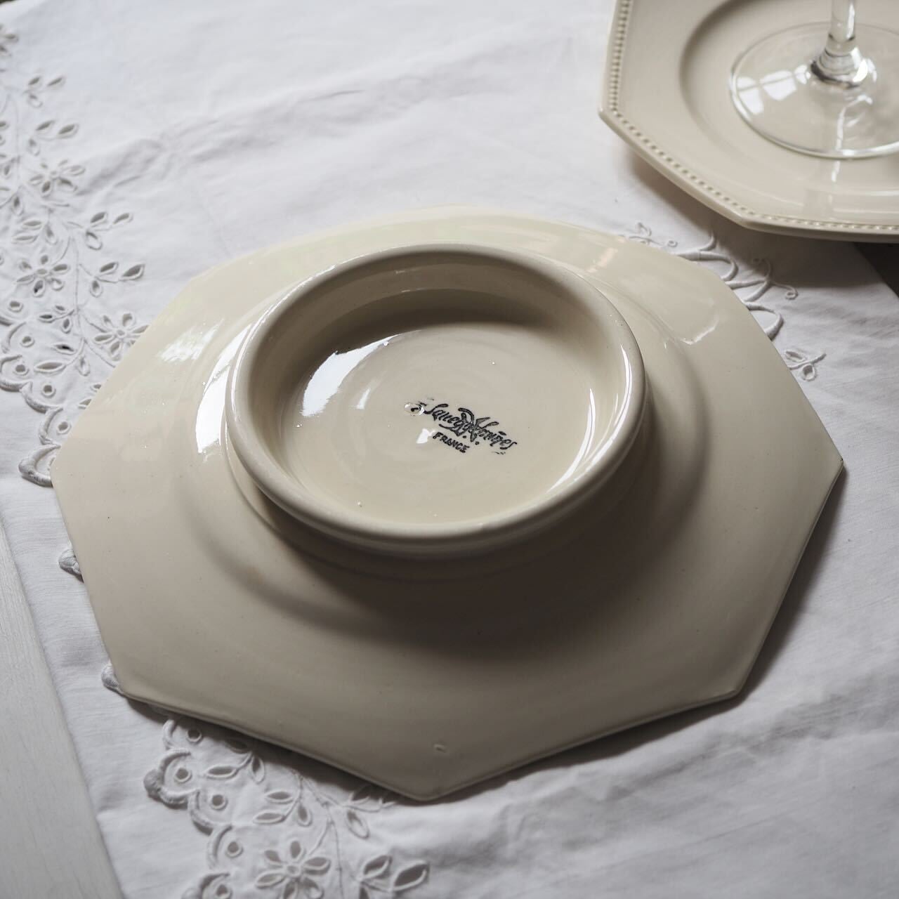 フランスアンティーク サルグミンヌ オクトゴナル コンポティエ