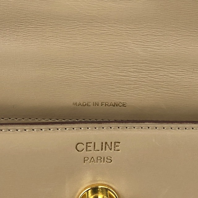 CELINE セリーヌ ハンドバッグ ベージュ ガンチーニ レザー vintage ヴィンテージ オールド fz83cr
