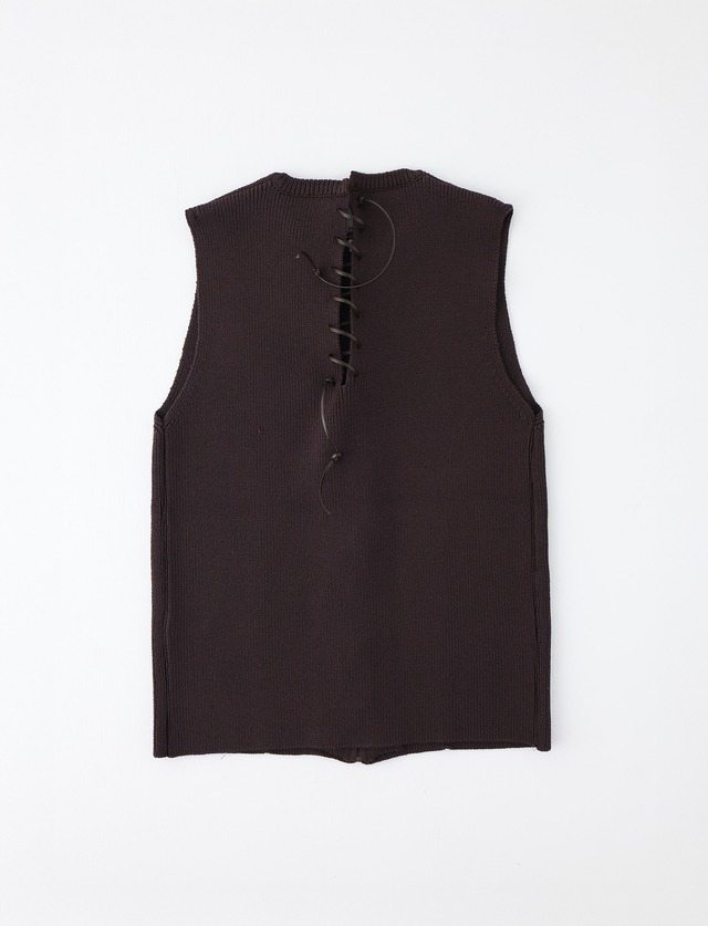 【ulikasanctus】BACK STRING KNIT VEST