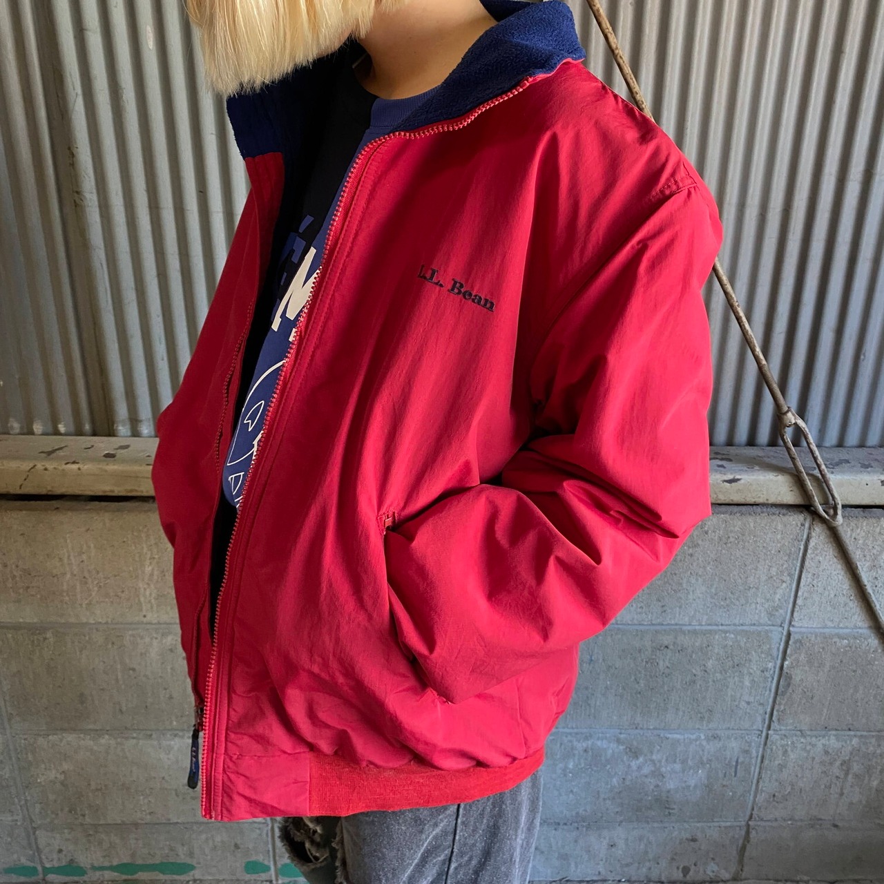 80~90年代 L.L.Bean エルエルビーン フリースライナー ナイロン 