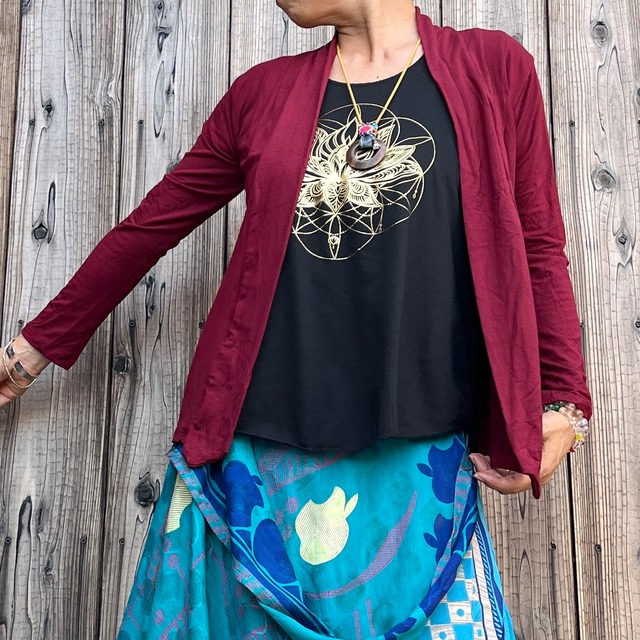 美シルエットショートカーディガン