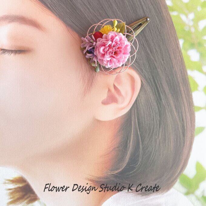 【オーダー♡二重花びら j 】ベビーヘアクリップ　キッズヘアクリップ オーダー♡二重花びら j 】ベビーヘアクリップ キッズヘアクリップ