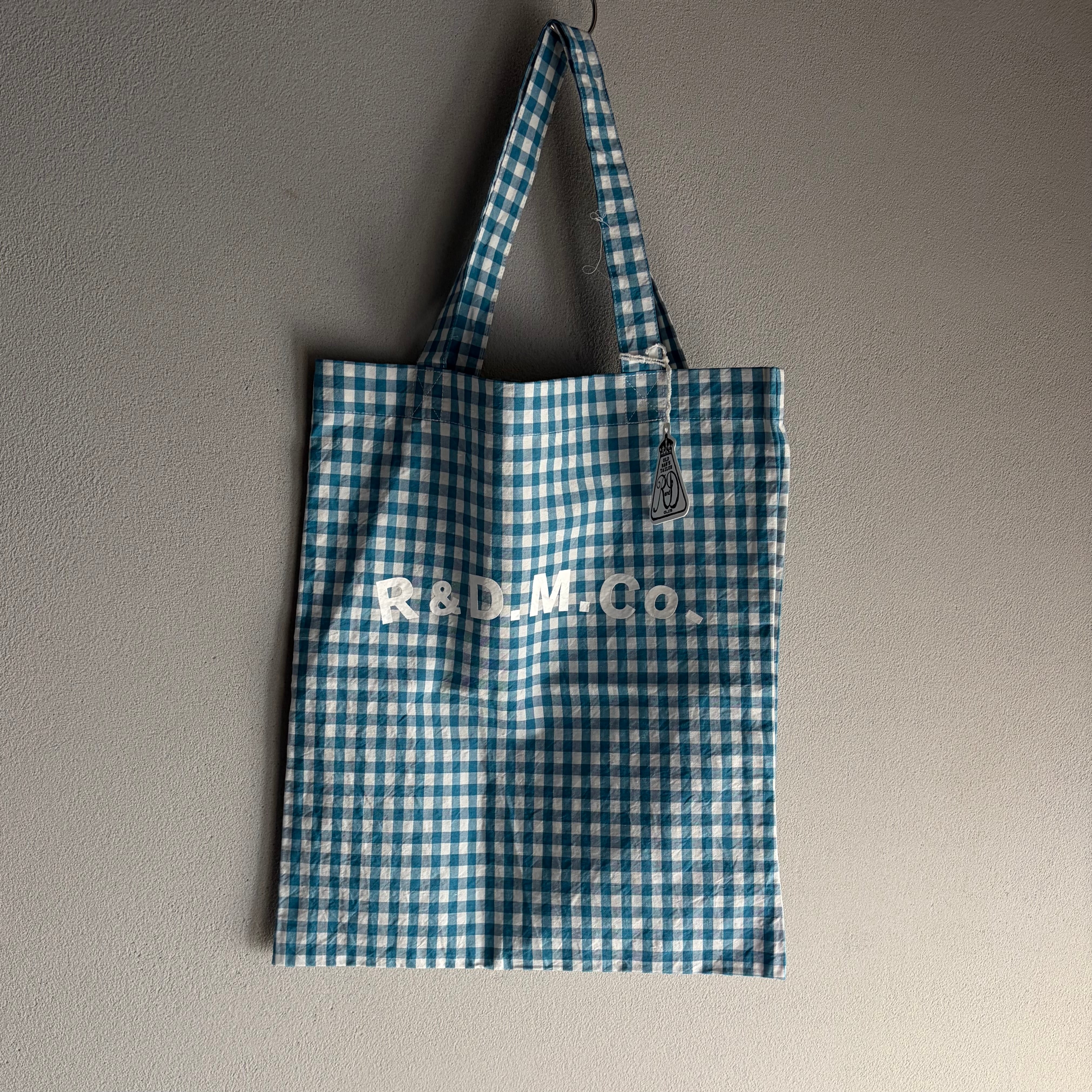 R&D.M.Co-/OLDMAN'S TAILOR オールドマンズテーラー GINGUM CHECK TOTE BAG / ギンガムチェックトートバック #8068 PEACOCK