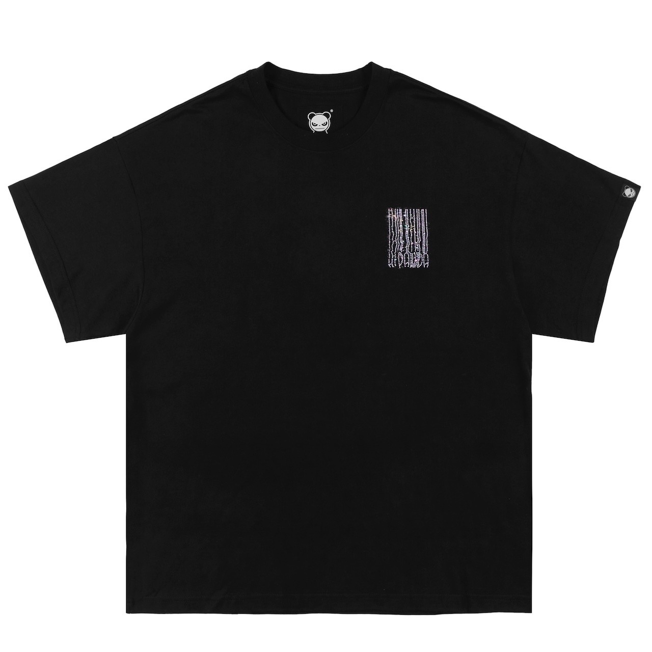 【HIPANDA ハイパンダ】男女兼用 ラインストーン Tシャツ UNISEX  RHINESTONE T-SHIRT / WHITE・BLACK