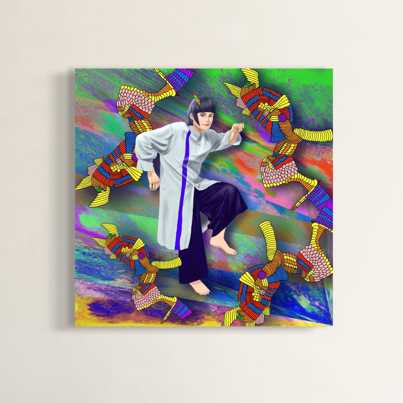 《挑戦》/2023年/プリントキャンバス/40.64×40.64cm/(16×16inch)