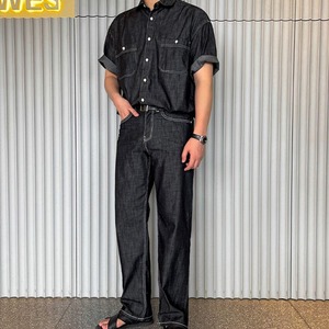ブラックデニムシャツ　（別売りでセットアップのパンツあり）　MT0080436