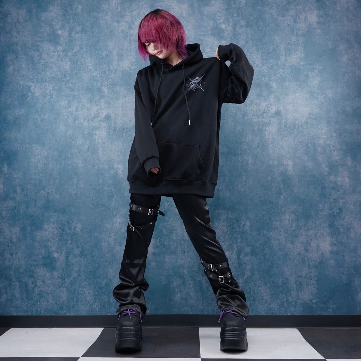 サテン生地フレアVISUAL PANT | NIER CLOTHING