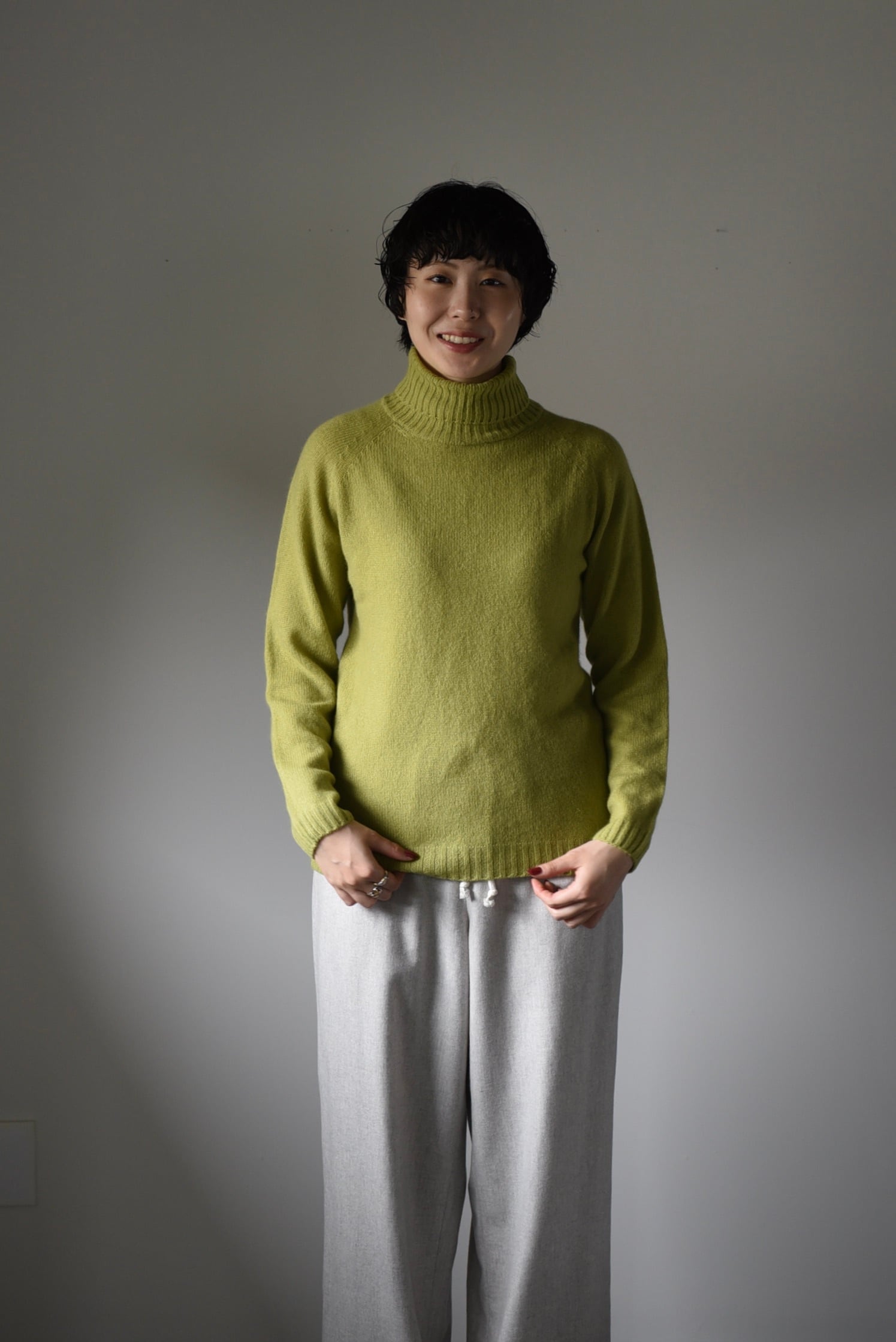 eleven 2nd|イレブンセカンド|カシミヤタートルネックセーター |ピスタチオ