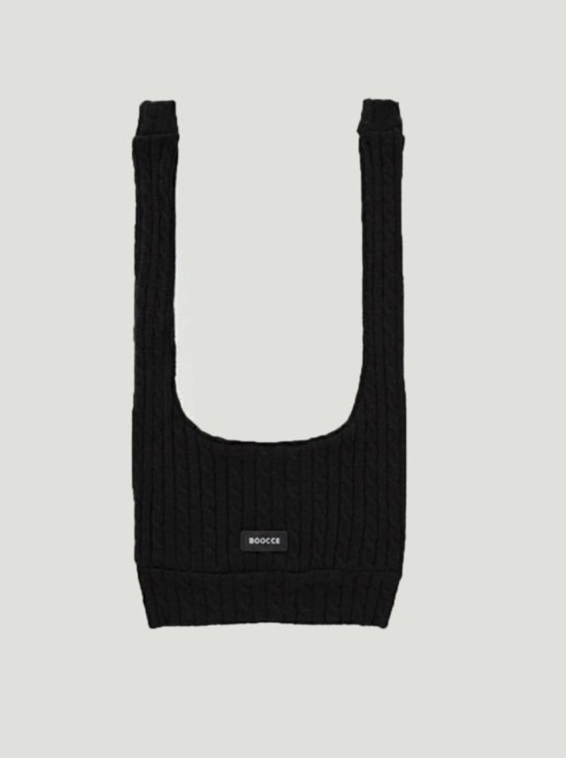 予約【BOOCCE】CABLE KNIT MUFFLER (BLACK)