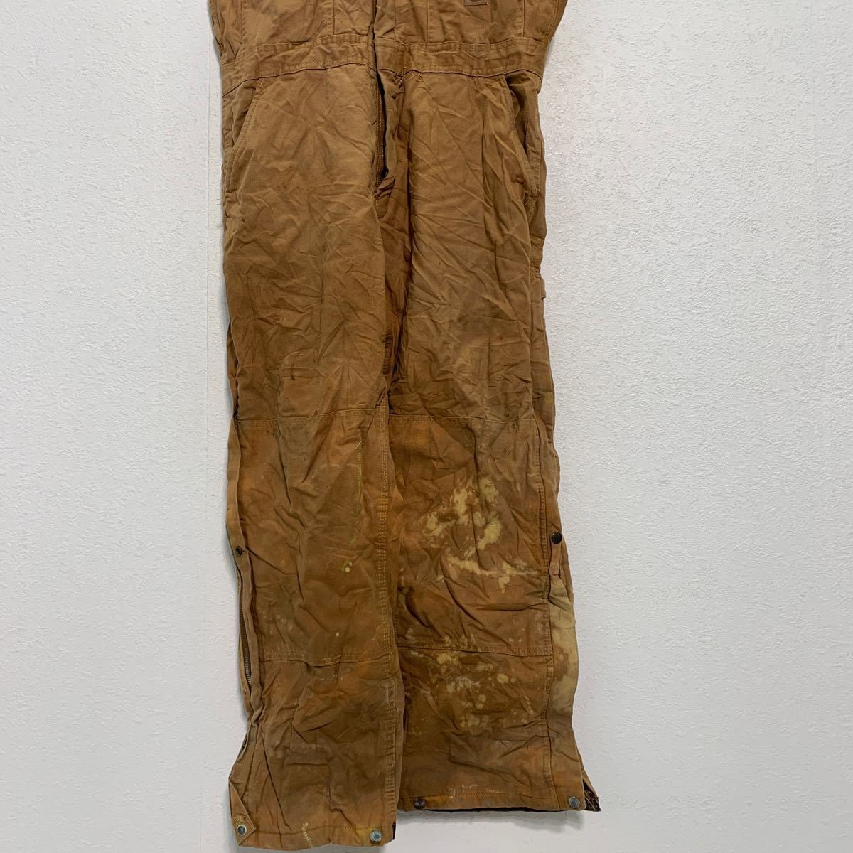 BERNE 中綿 ダック オーバーオール W40 L 44-46 ブラウン ベルン