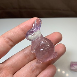 8.可愛いうさぎさん☆カラフルフローライトうさぎさん