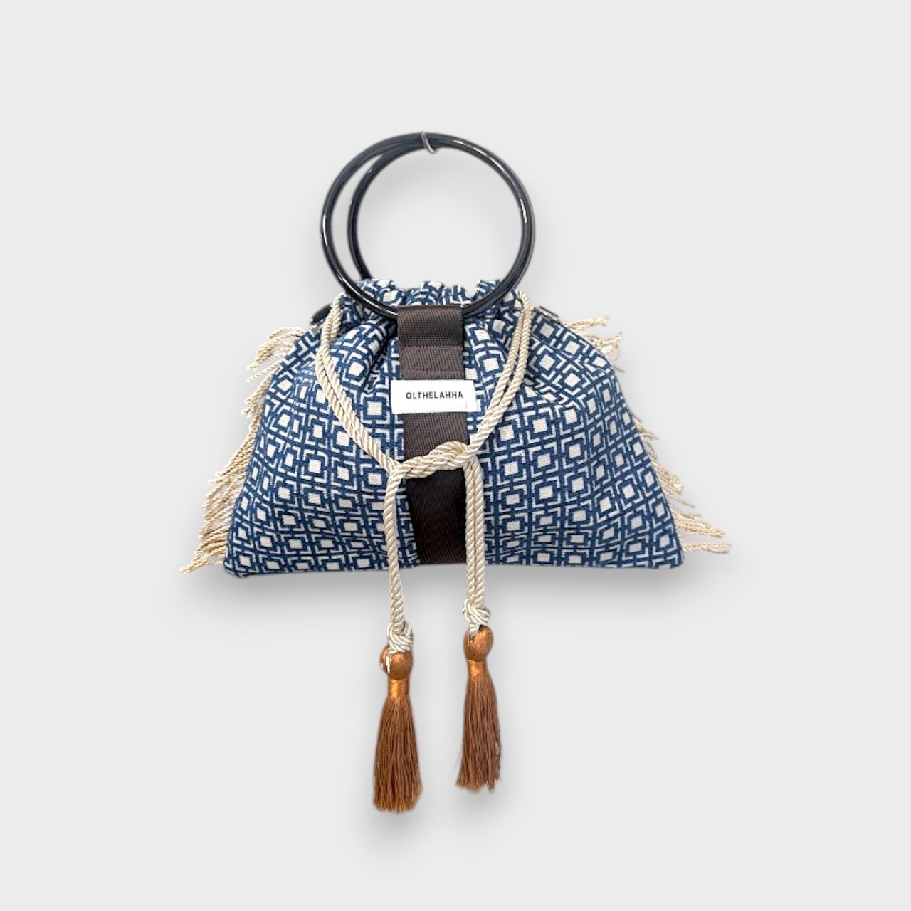Structured Geometry  Ring Bag-Brown×GoldBrown