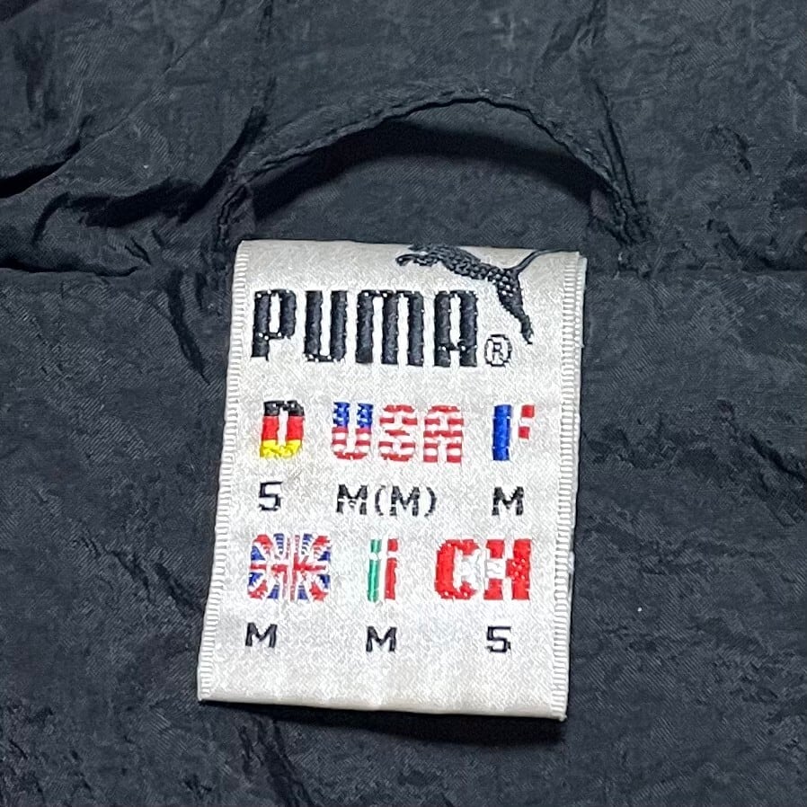 【size M】90s PUMA プーマ　国旗タグ　ナイロンジャケット　シャカシャカ