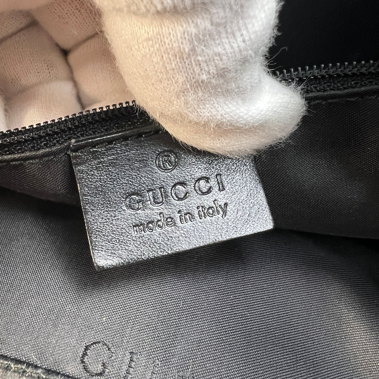 【最終処分SALE】GUCCI グッチ ジャッキー  キャンバス ハンドバッグ ホワイト A-12242