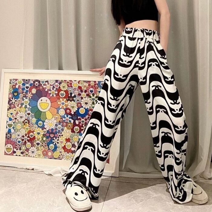 スプリングサマースタイルパンツ カジュアルプリントルーズ ストリート 春物 夏物 ケッペル57888305938