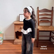 韓国子供服 / 26Autumn / 〖取寄〗second moment / ジュピターリボンTシャツ / キッズ服 / 女子服 *XS~JL*