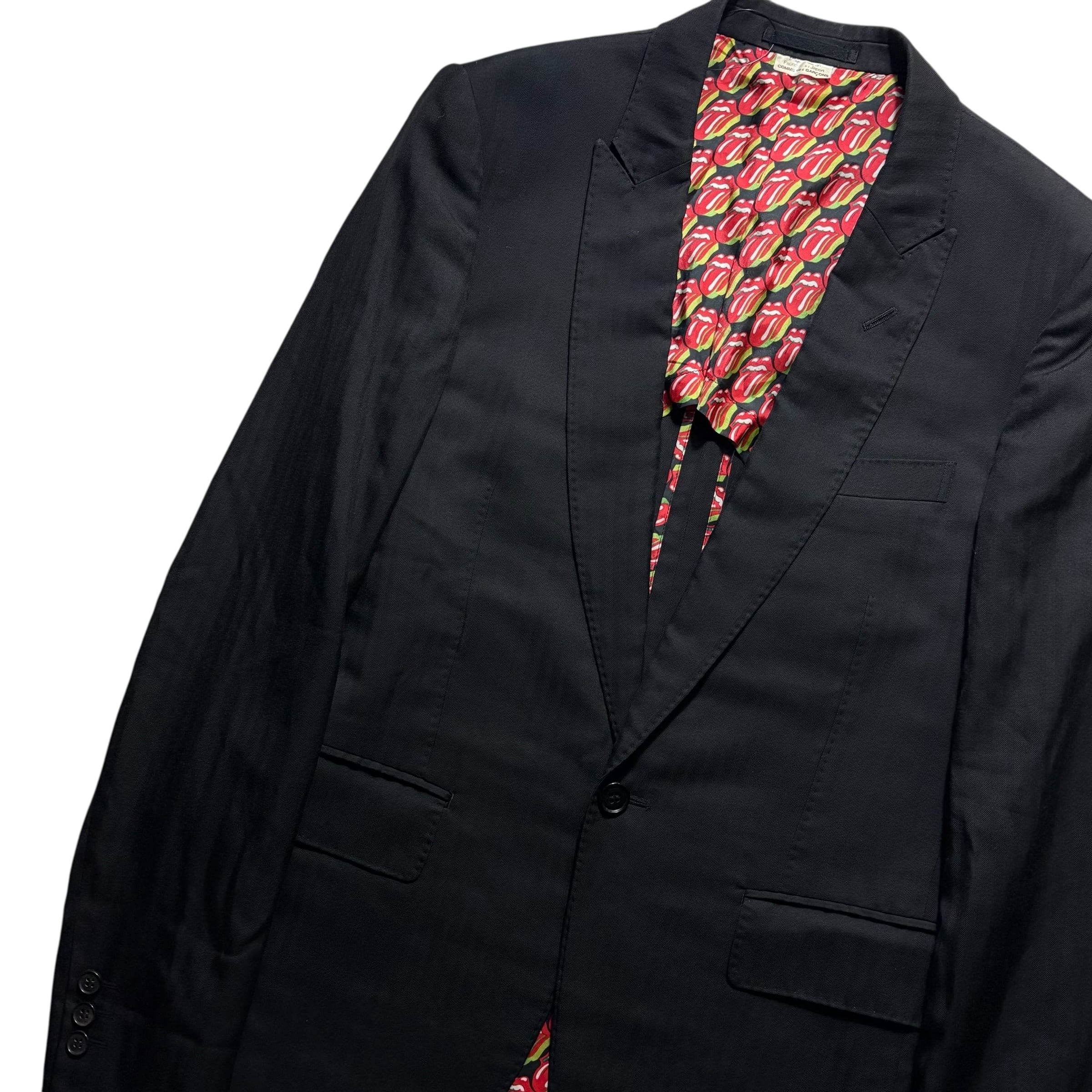 2006SS COMME des GARCONS HOMME PLUS “Rip & Tongue” black tailored