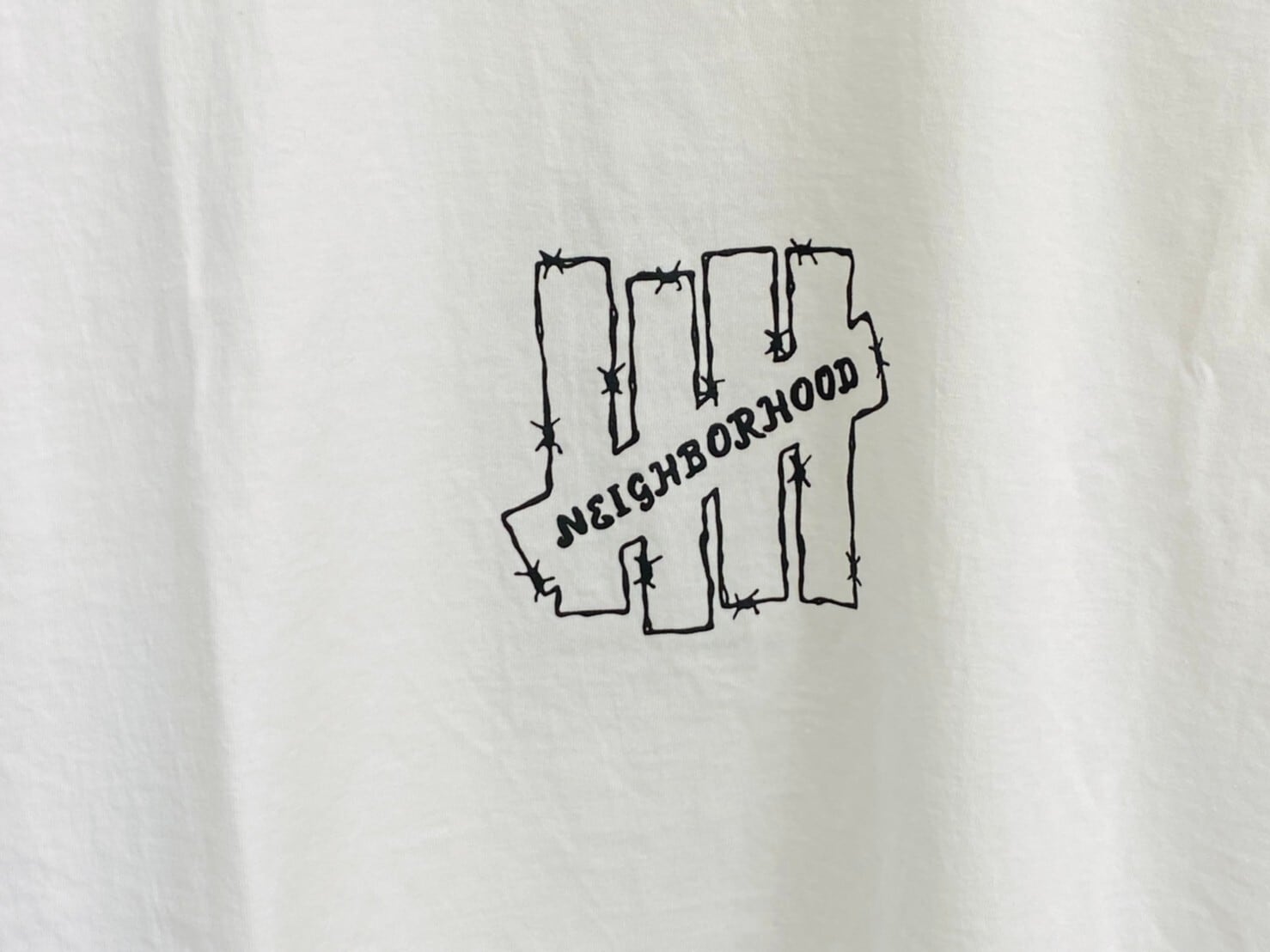 NEIGHBORHOOD × UNDEFEATED NHUF-5 / C-TEE . SS WHITE LARGE 35KE5541 ...