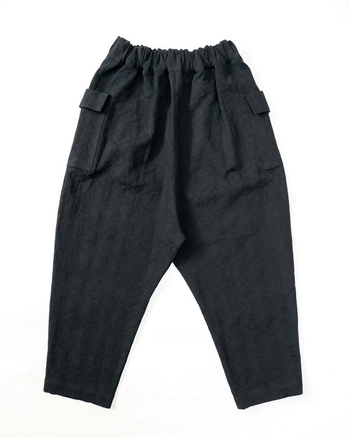 《michirico 2026AW》Jacquard sarouel pants / black / S, M (大人)