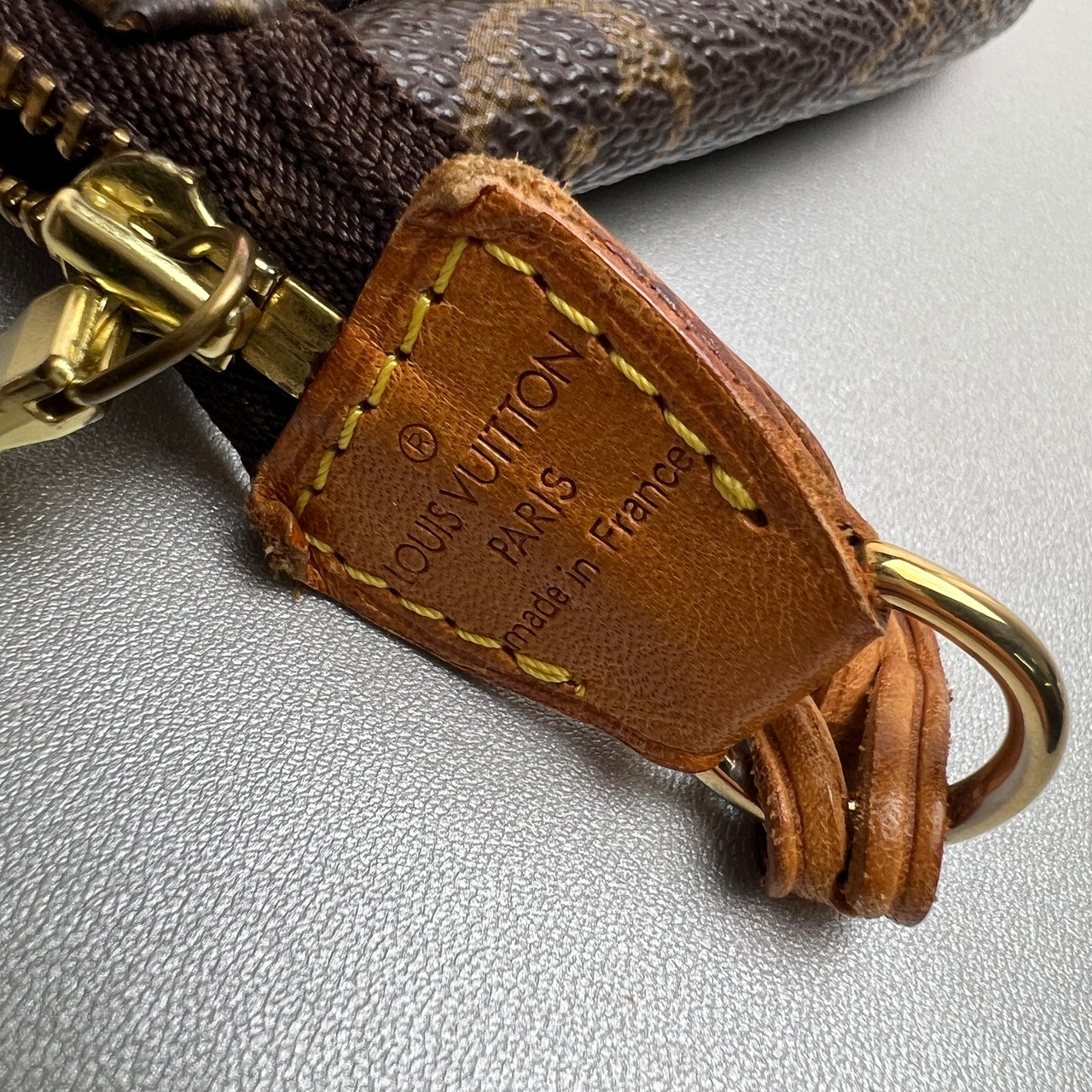 LOUIS VUITTON ルイヴィトン アクセソワール  レザー ハンドバッグ ブラウン A-12520