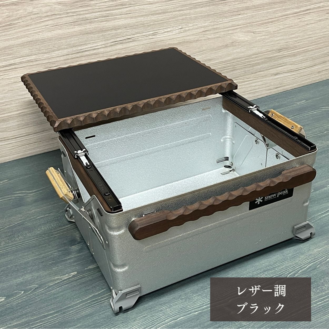 ルーツオリジナル　スノーピーク　シェルフコンテナ25用　スライドトップ　オーク 送料無料】スノーピーク シェルフコンテナ25タイプ専用カスタム