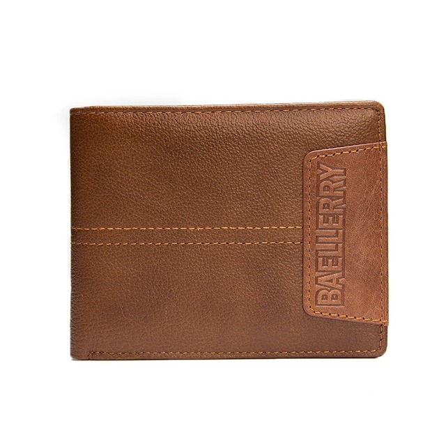 Baellerryブランド本革男性財布超薄型スリム財布男性短い小さな財布カードコイン財布男性