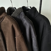 【受注予約1週間】スタンドカラームートンオーバーCO/ブラック