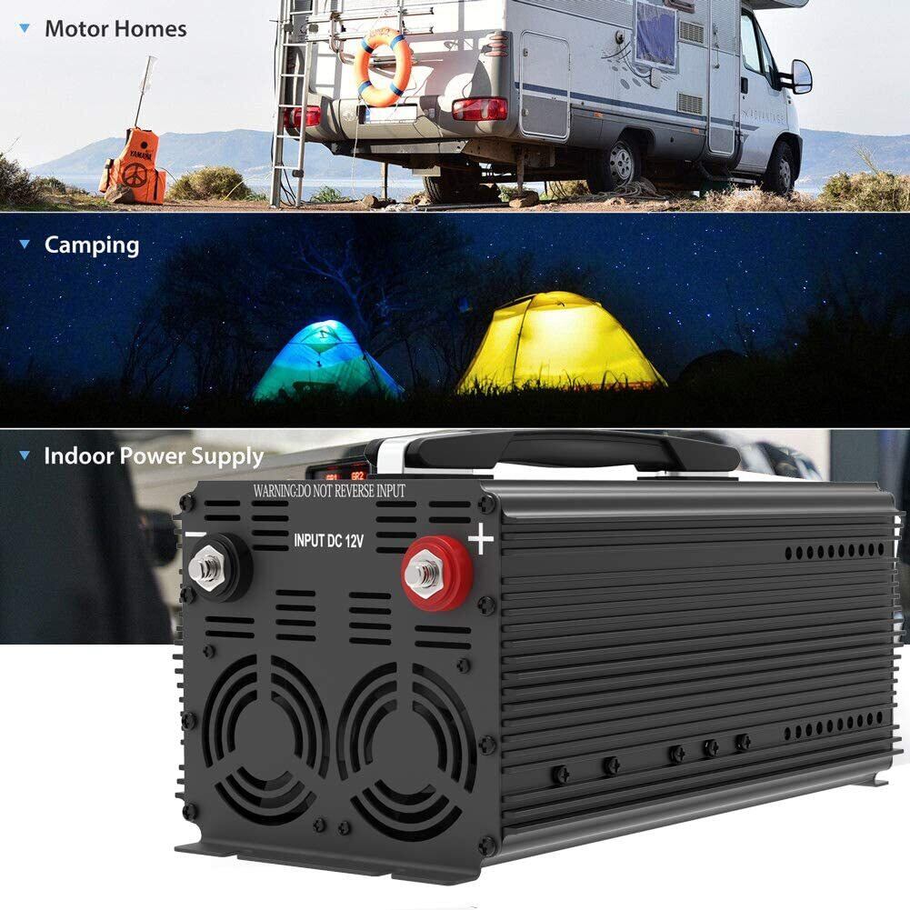 EDECOA 正弦波 インバーター1000W 最大出力 2000W DC 12V を100V 110V 