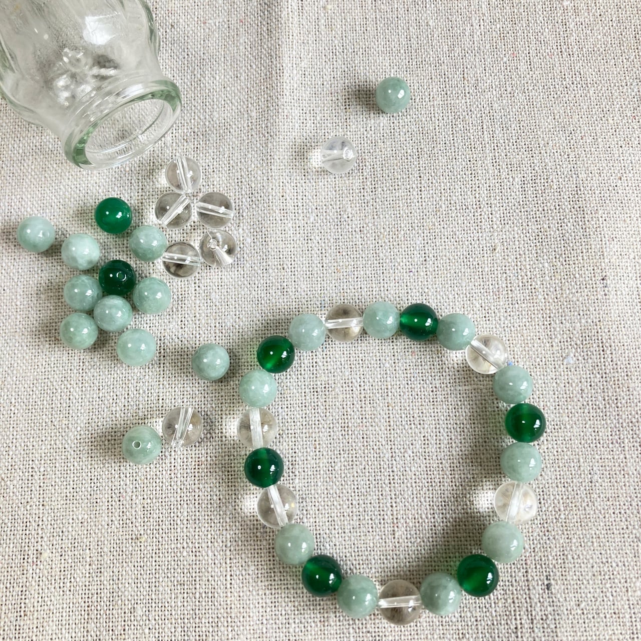 天然石ブレスレット(ジェイド)