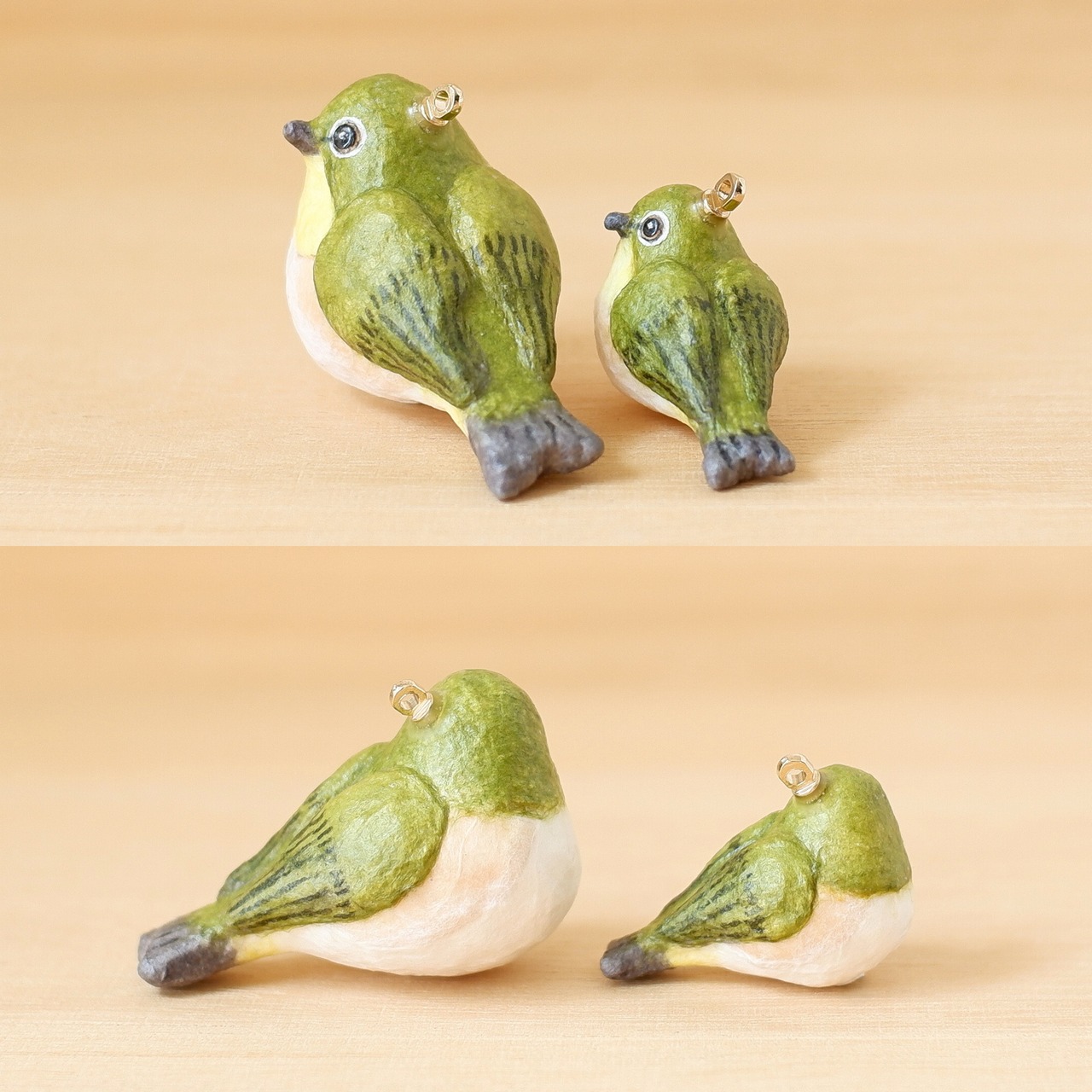 和紙小物/アクセサリー『メジロ（目白）』