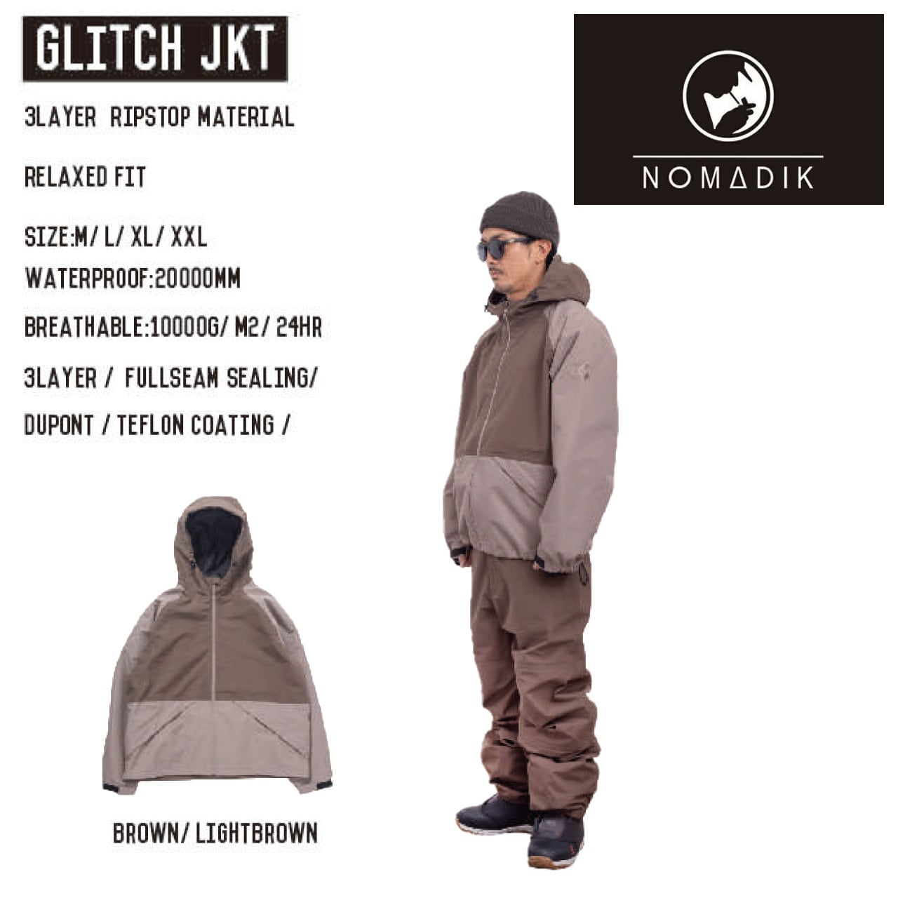 23-24 NOMADIK GLITCH JKT 予約モデル スノーボード ウェア