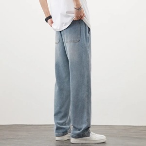 【M-4XL】Retro Blue Drawstring Pants / レトロ ブルー ドローストリング パンツ