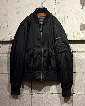 【Caka otto】“Schott” Black Color MA-1 Flight Jacket