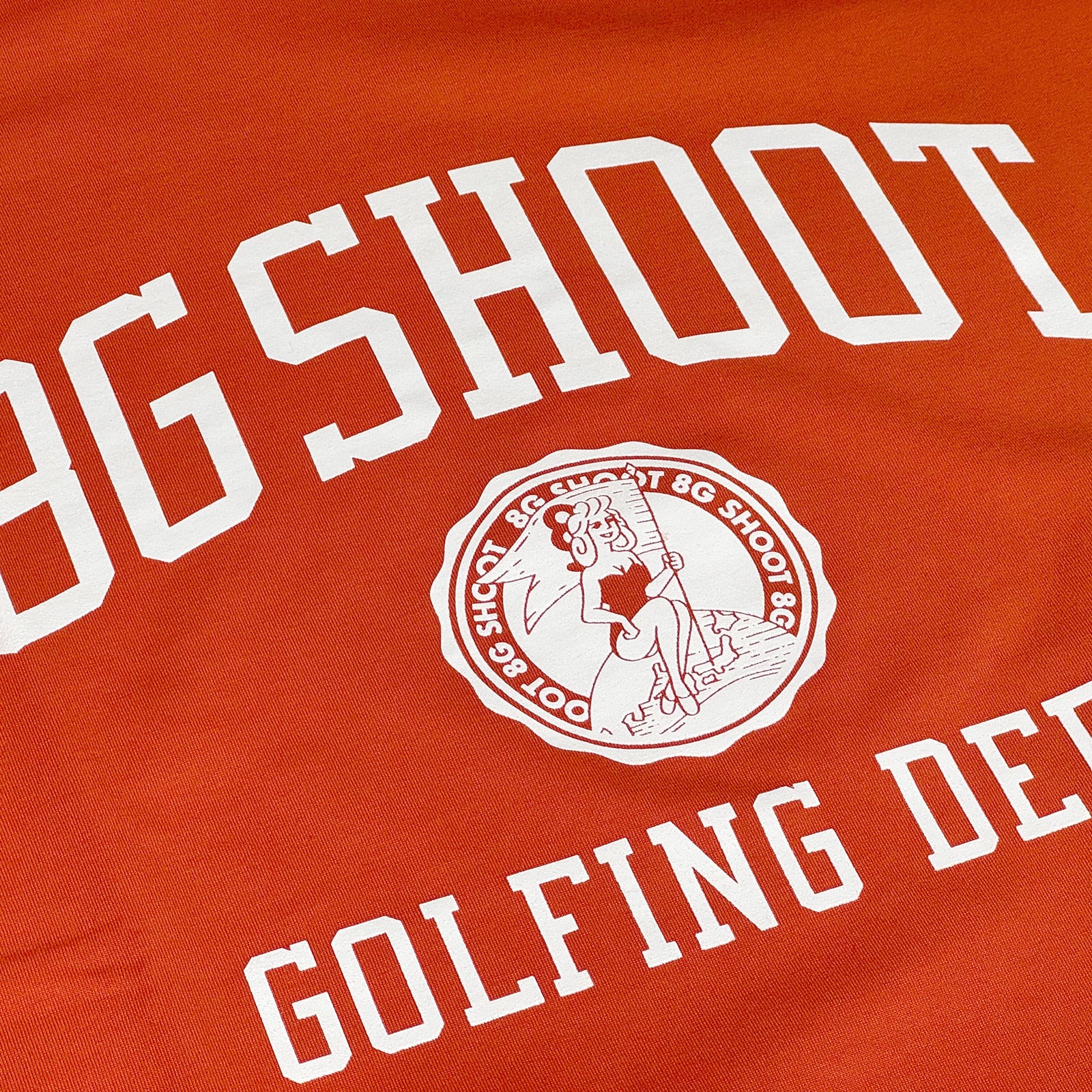 WOMENS】COLLEGE LOGO RELAX MOCK NECK TEE -ORANGE- | 8G SHOOT WEBSTORE