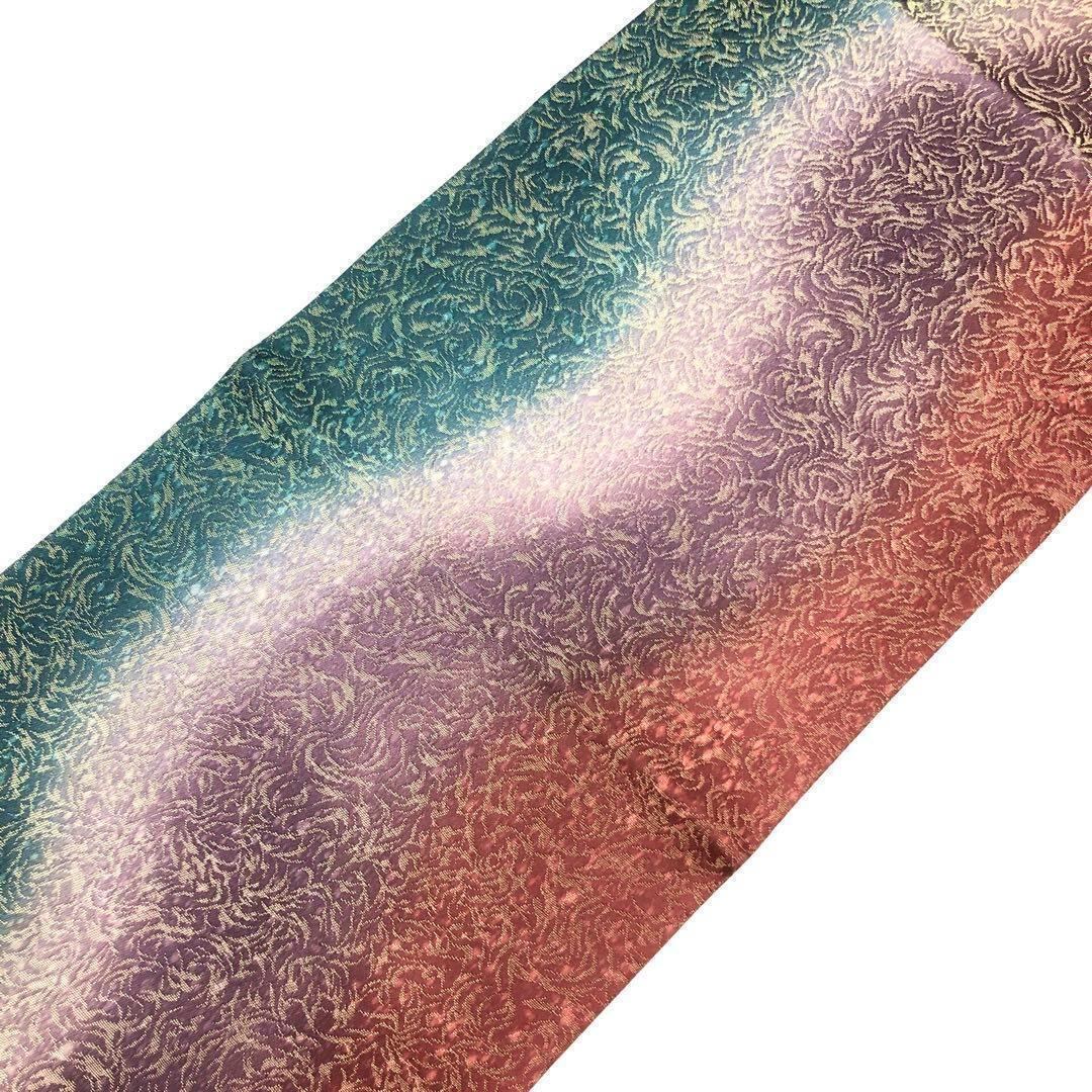 袋帯 西陣正和 都麗美庵 グラデーション 墨流し織模様 金通し O-3529  