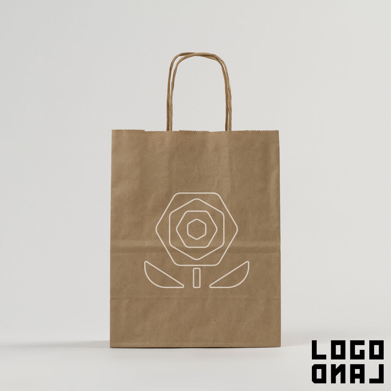 ロゴマークデザイン 花を線で描いたシンプルかつ洗練されたデザインのロゴ ロゴマーク デザイン ロゴランド はロゴを簡単にご購入出来る小さなロゴのお店