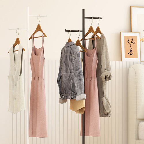 ハンガーラック 多段式 段違い コートハンガー 衣類収納 大容量 省スペース 洋服掛け スタンド式 おしゃれ モダン 一人暮らし 寝室 インテリア