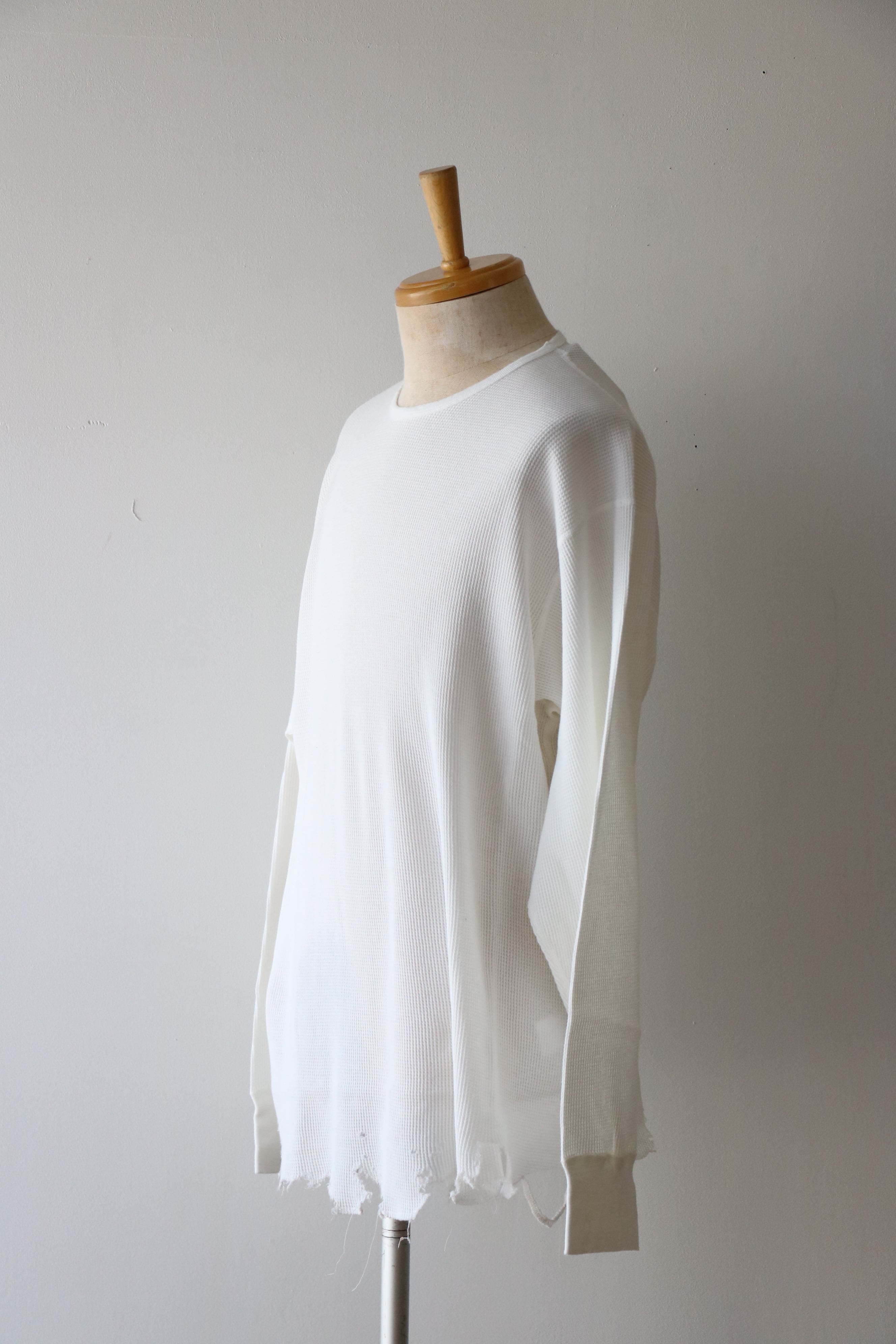 Ancellm - DAMAGE WAFFLE CREW LS - / ANC-STD-CT02 / アンセルム