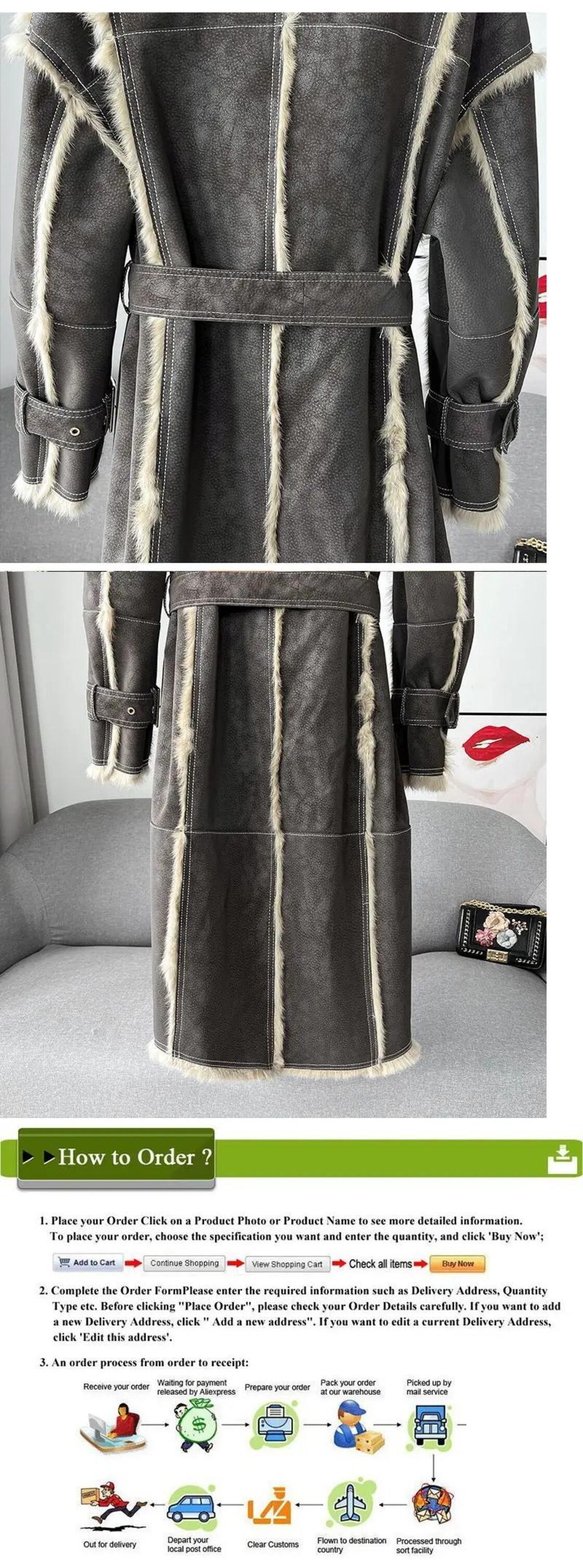 値下げ ファーコート オーダーサンプル品 サイズL〜XL 哀しい