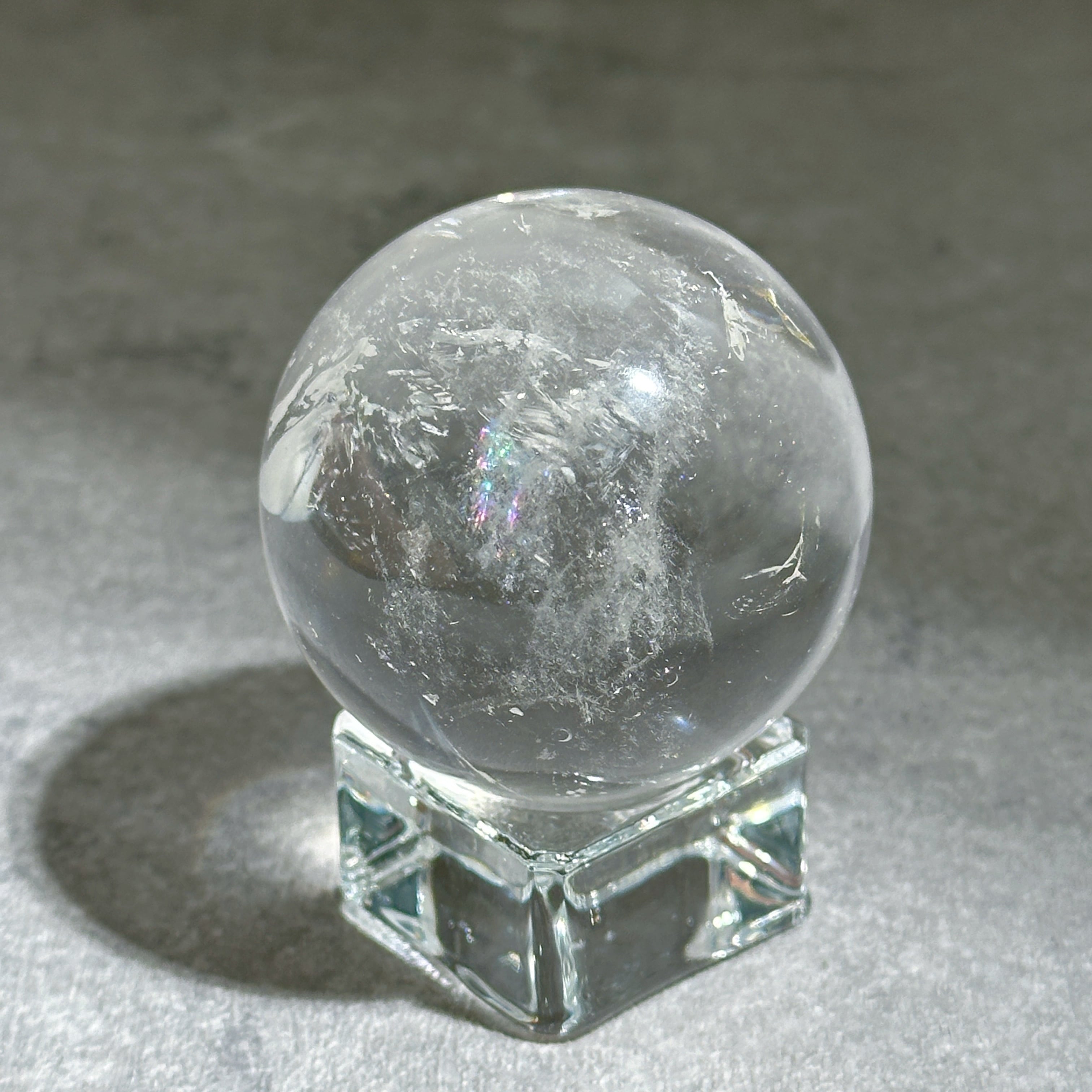 高品質】虹◎ バイーア州産クリアクォーツ スフィア33◇ Clear Quartz