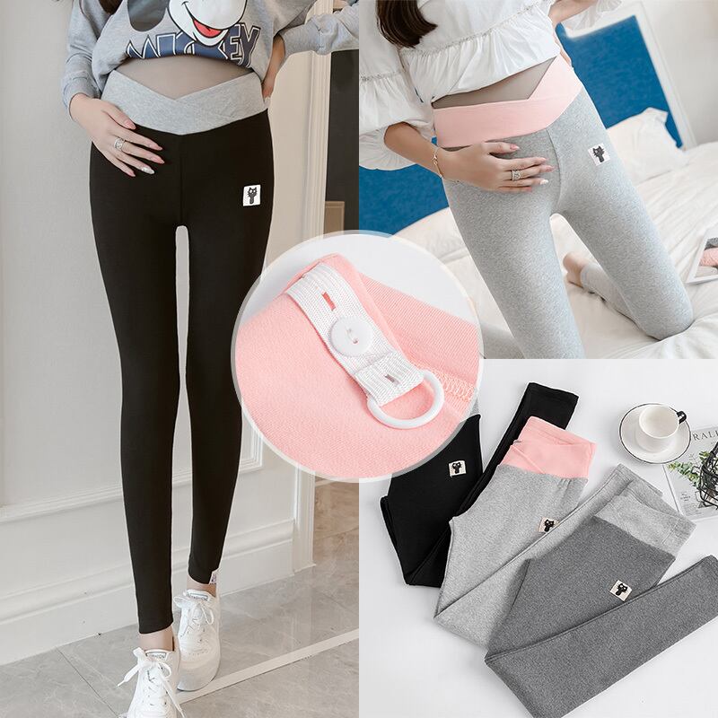 【新作】【送料無料】 651＃春秋コットンスキニーマタニティレギンスローウエストアクロスVベリーニットパンツ服妊婦妊娠 スプリング 春物 オータム 秋物 AL expec478901059979