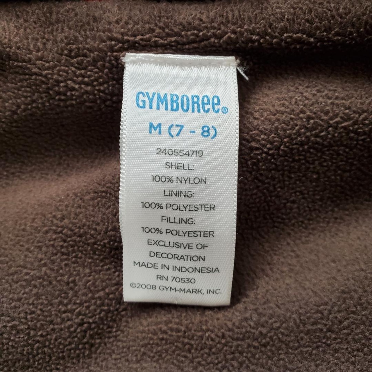 【USED】ジンボリー140サイズ　ダウンベスト　内ボア　室内での1枚に