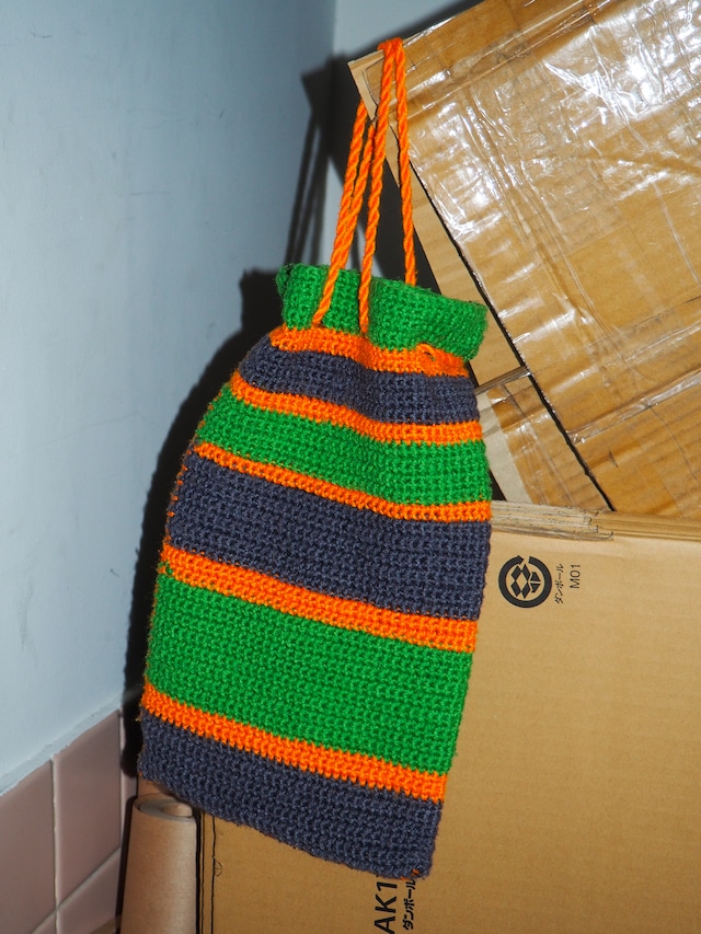 Handmade knitted wine bottle bag