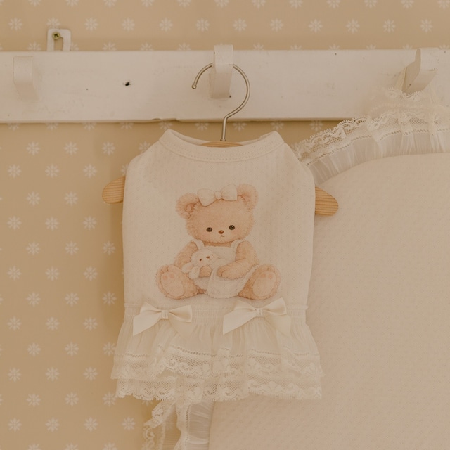 【予約】[kiki&nini] Teddy Noir Frill Top