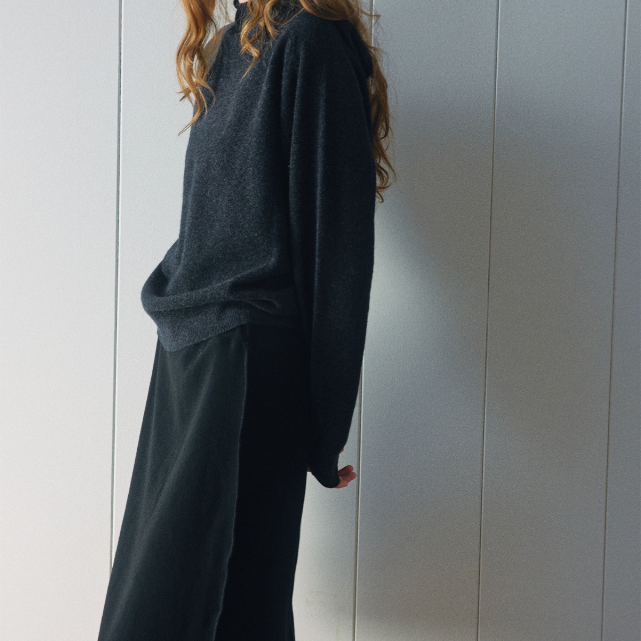 Basic Hooded Knit Pullover  T3763