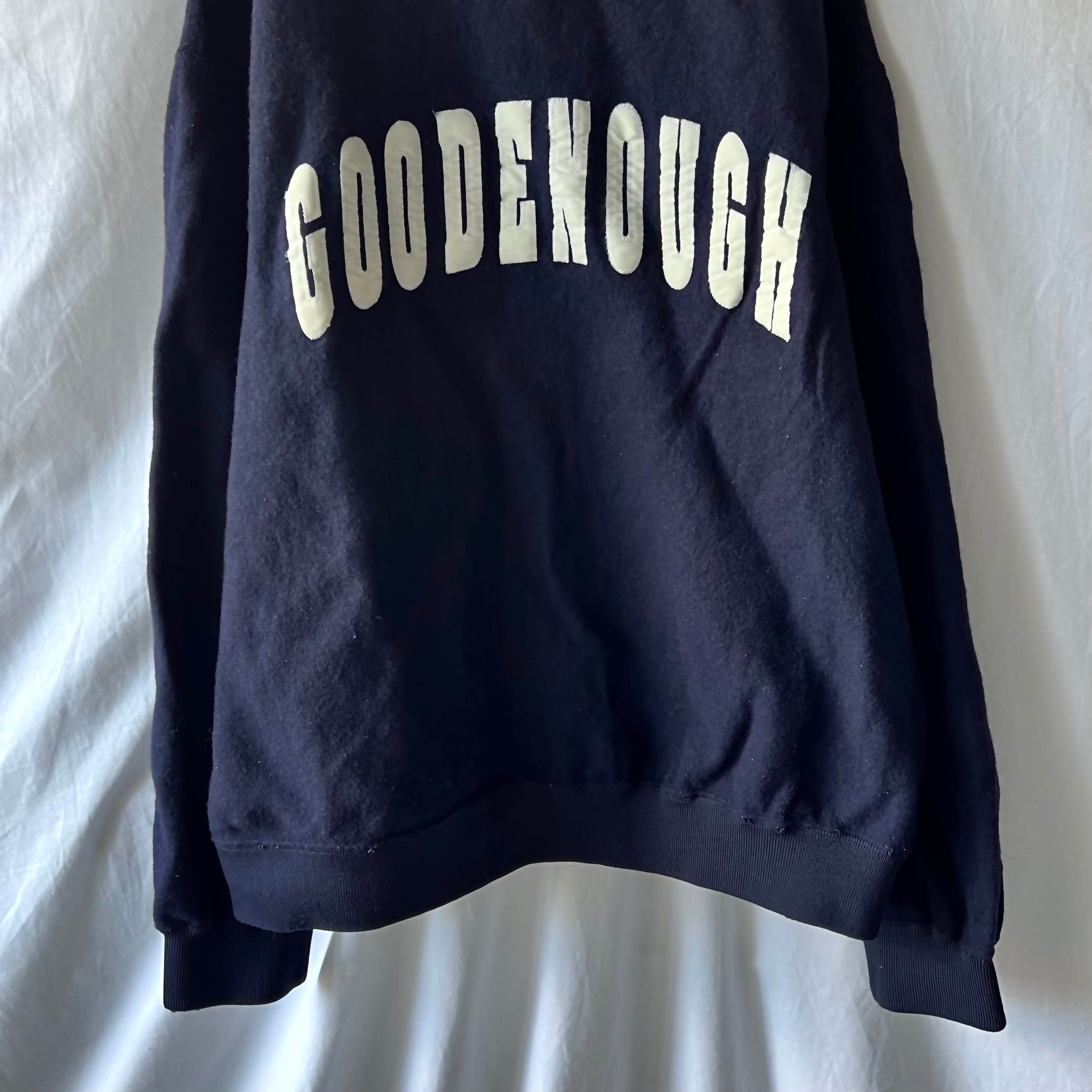 90s 初期 〔goodenough〕felt logo wool trainer navy グッドイナフ