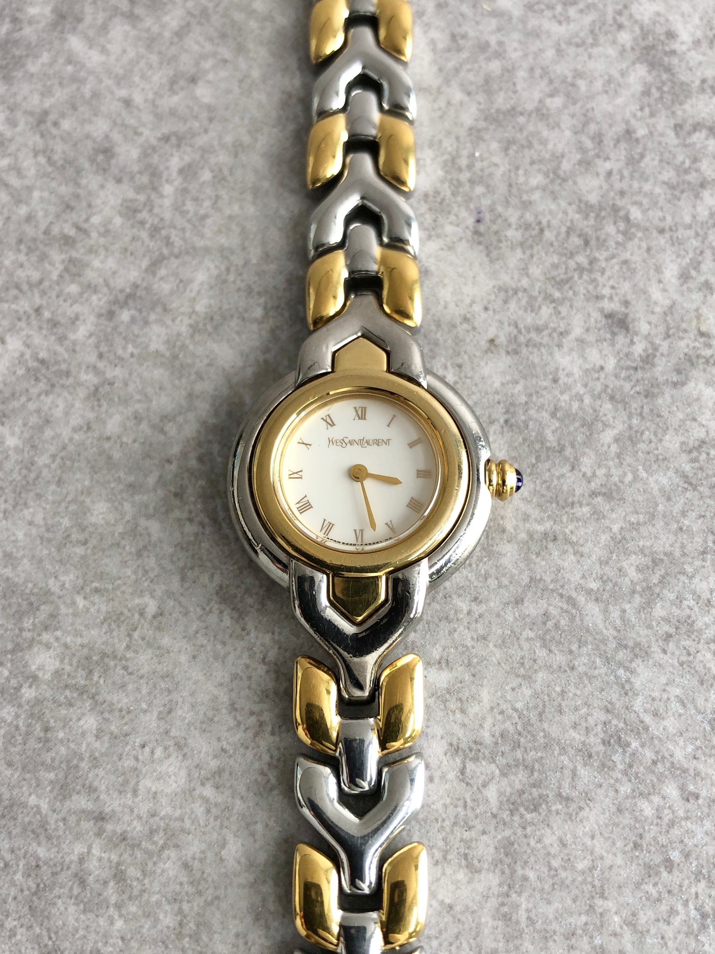 Yves Saint Laurent イヴ・サンローラン 腕時計 シルバー×ゴールド