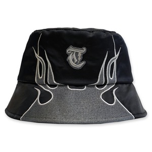 T.C.R FLAME NYLON BUCKET HAT - BLACK