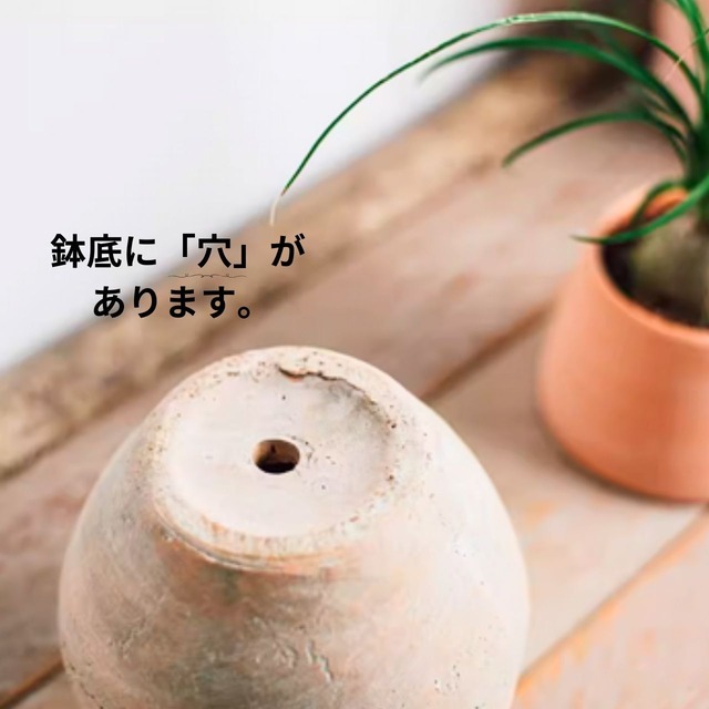 手作り陶器POT 丸型　A127