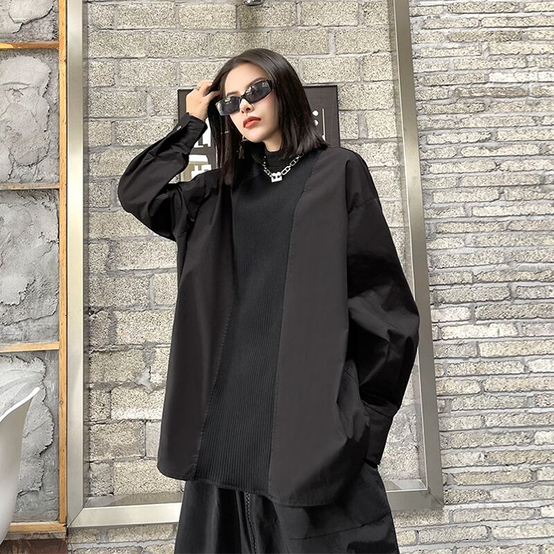 スプリングシャツ スタイルルーズニットトップス 春物 ステッチ ラブタオタオダレンハウス16185229147